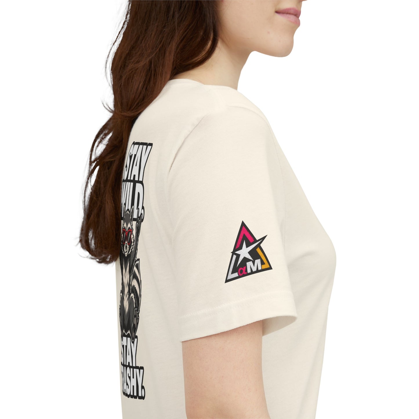 Stay Wild, Stay Trashy – Funny Raccoon Graphic Tee