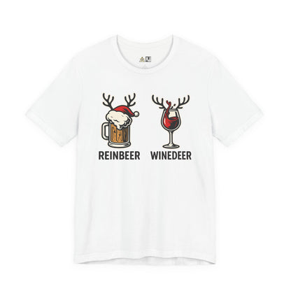 Reinbeer vs Winedeer – Unisex Bold Holiday Graphic Tee