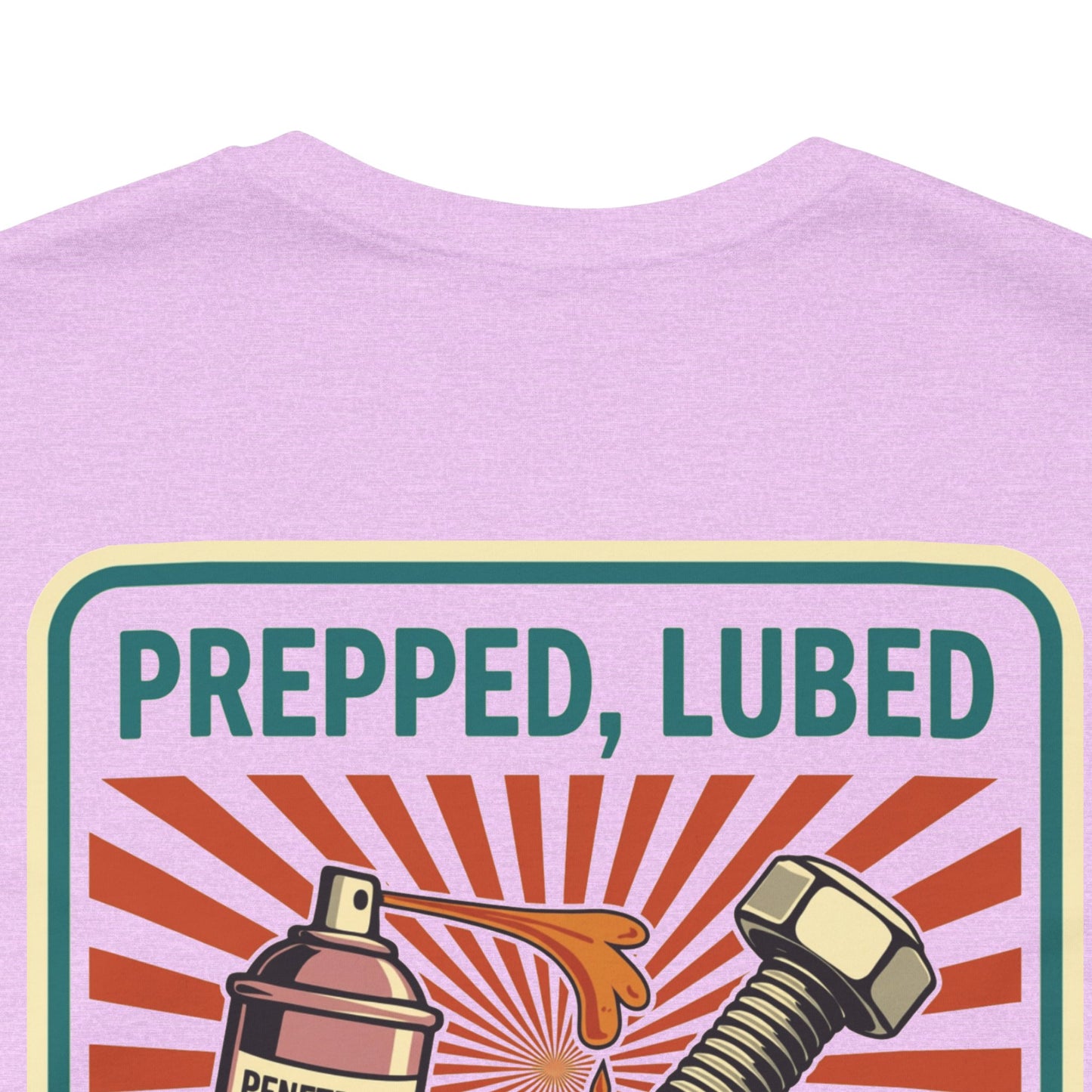 PREPPED, LUBED, SCREWED RIGHT Graphic T-Shirt | Mechanic Humor Tee | Funny Garage Shirt | Vintage Streetwear Tee