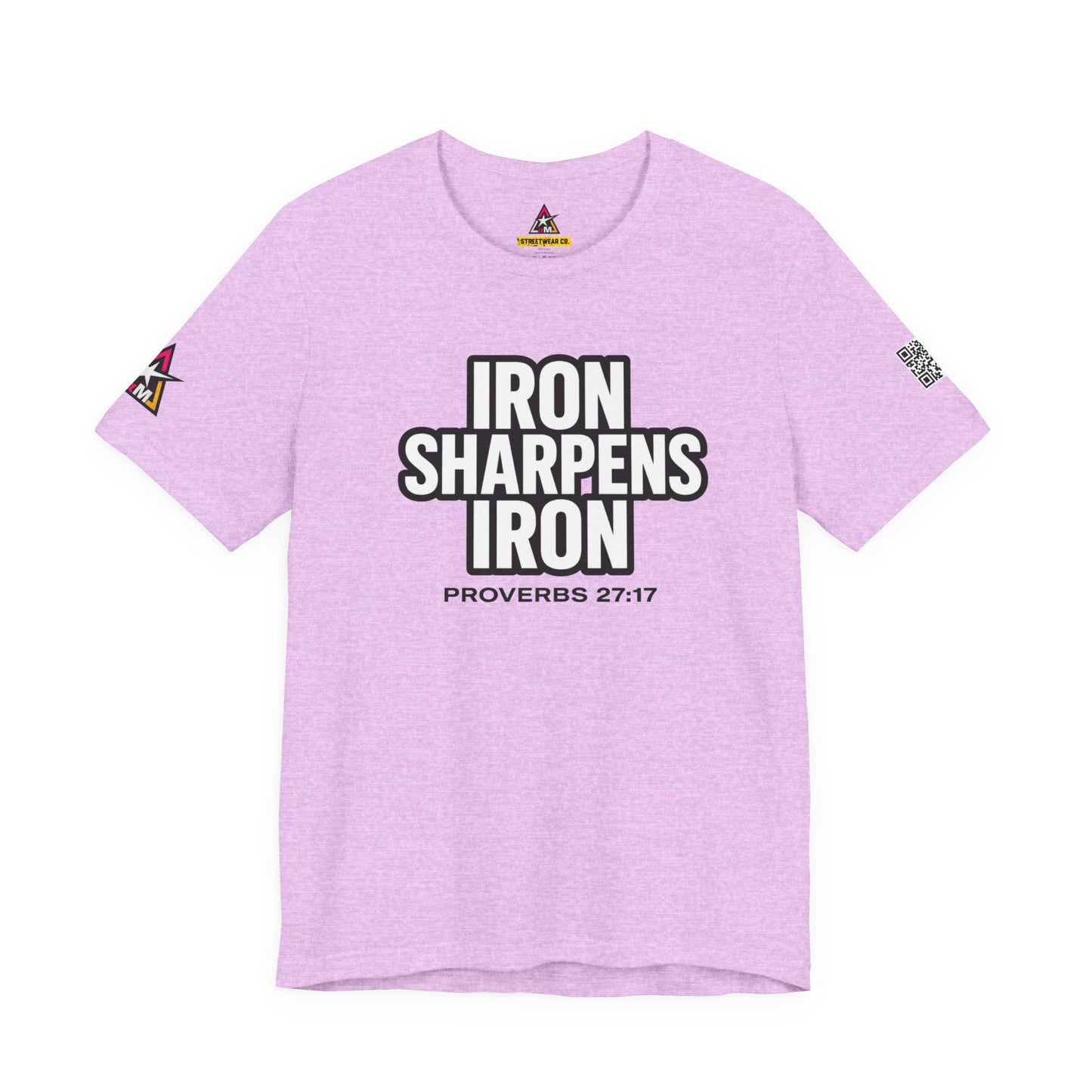 Iron Sharpens Iron Graphic T-Shirt | Proverbs 27:17 Christian Tee | Faith & Strength Streetwear