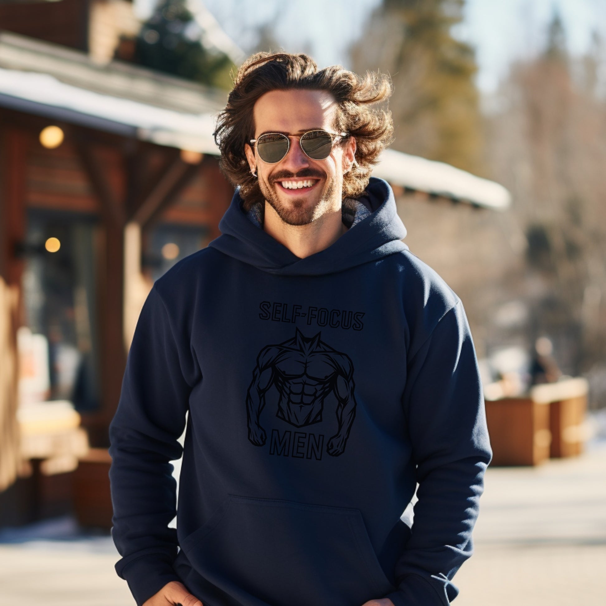 Self-Focus Men Inspirational Workout Hoodies product type