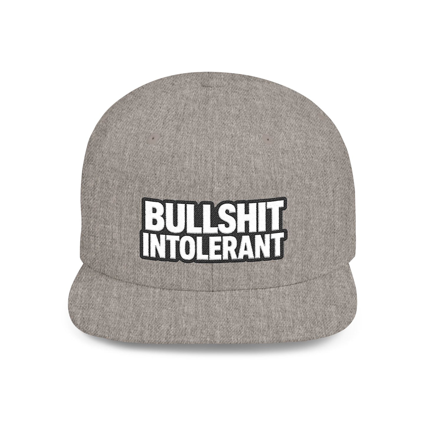 Bullshit Intolerant – Funny Sarcastic Streetwear Snapback