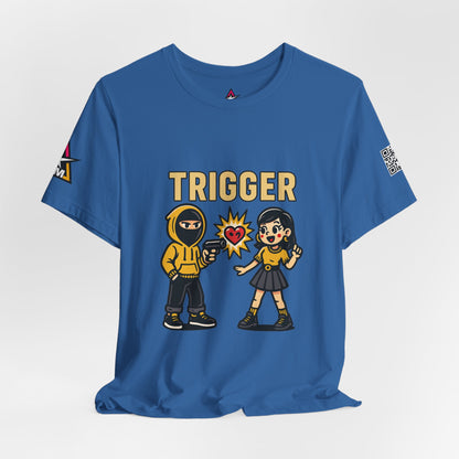Trigger Graphic T-Shirt | Funny Dating Tee | Toxic Love Streetwear  TRIGGER