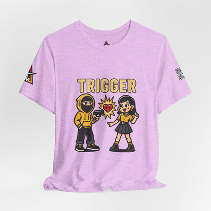 Trigger Graphic T-Shirt | Funny Dating Tee | Toxic Love Streetwear  TRIGGER