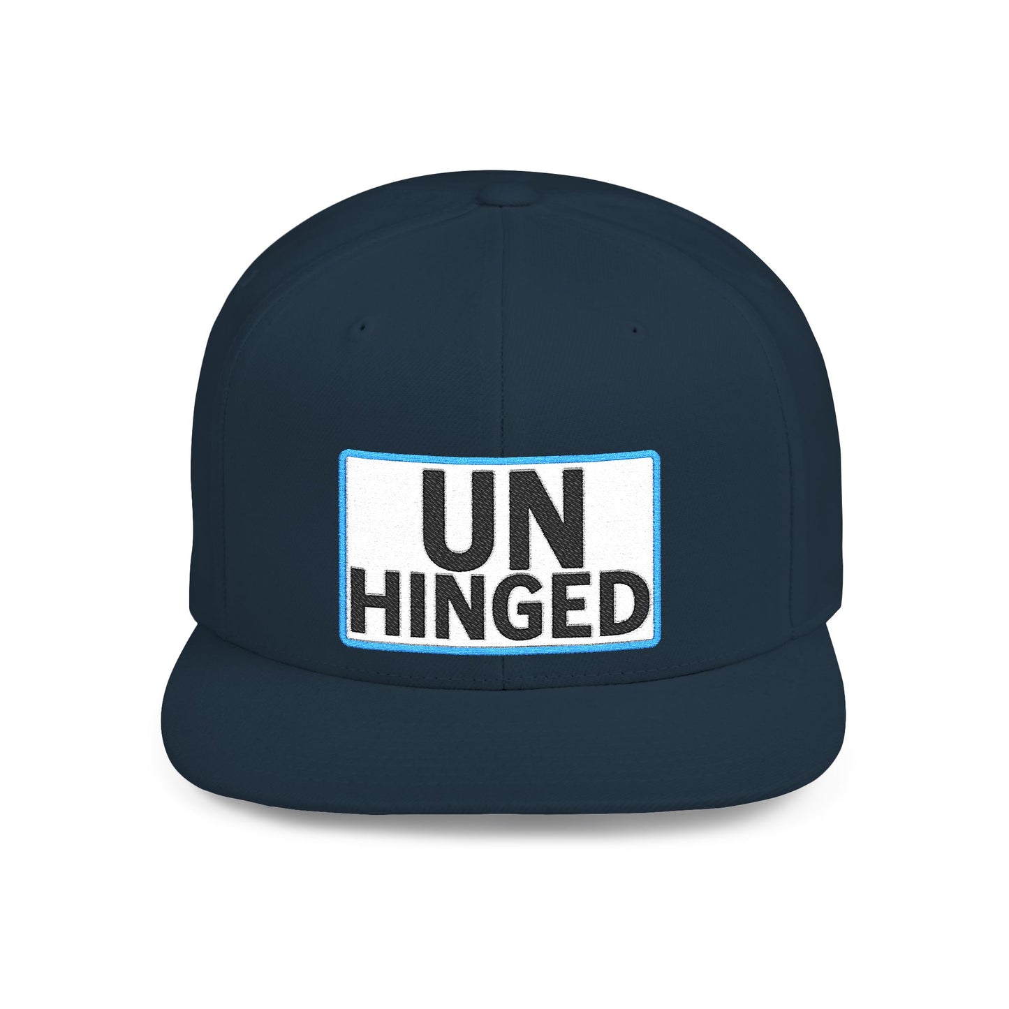 UNHINGED Embroidered Snapback Hat | Funny Statement Cap | Bold Streetwear Flat Bill | Dark Humor Gift