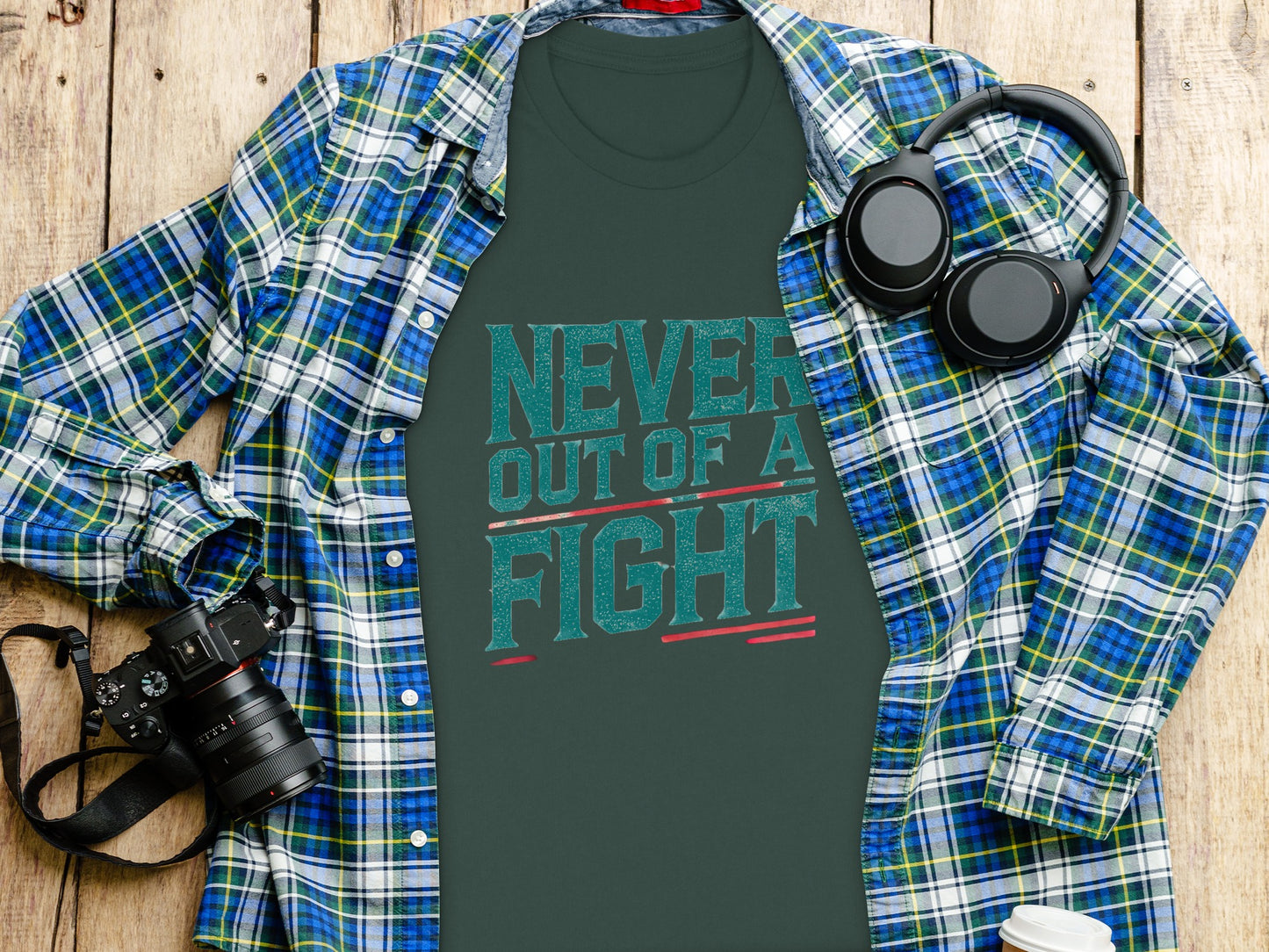 Never Out of a Fight Graphic T-Shirt product type
