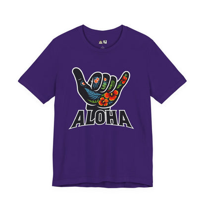Aloha Shaka Floral Vibe – Unisex Streetwear Graphic Tee