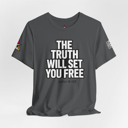 The Truth Will Set You Free Graphic T-Shirt | John 8:32 Christian Tee | Faith Streetwear Shirt