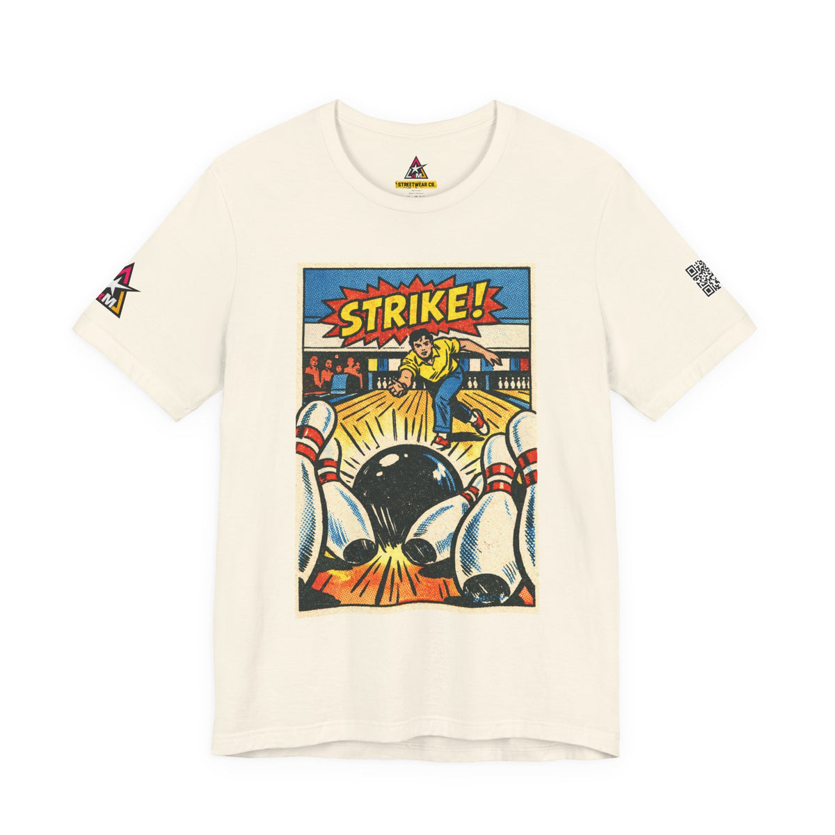 Strike Graphic T-Shirt | Bowling Streetwear Tee | Retro Bowling Shirt  STRIKE.