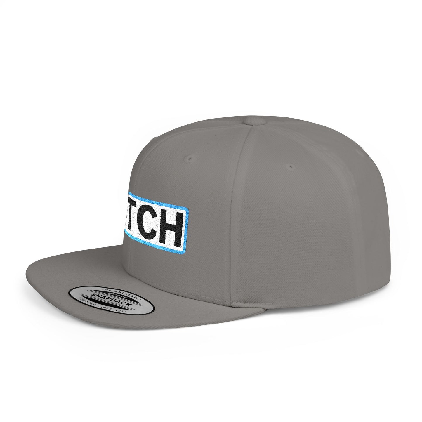 BITCH Embroidered Snapback Hat | Funny Statement Cap | Bold Streetwear Flat Bill | Conversation Starter Gift