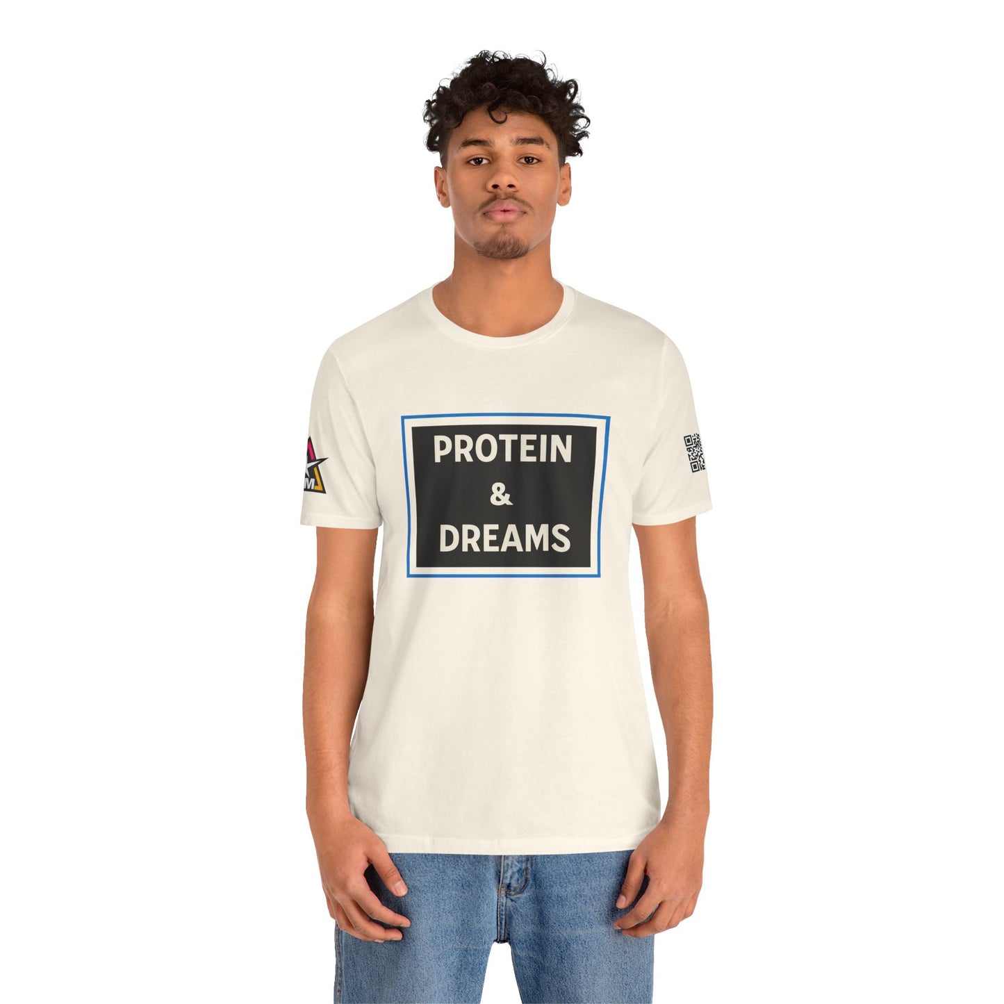 Protein & Dreams Graphic T-Shirt | Fitness Streetwear Tee | Gym Lifestyle Shirt