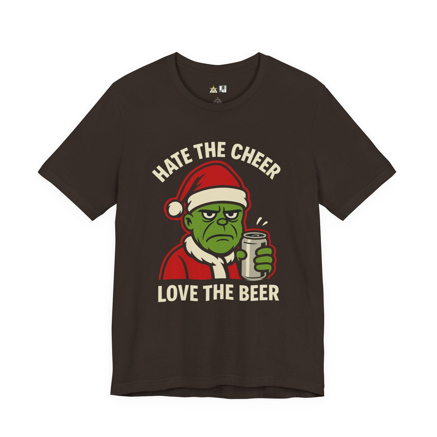 Hate the Cheer Love the Beer – Unisex Bold Holiday Graphic Tee