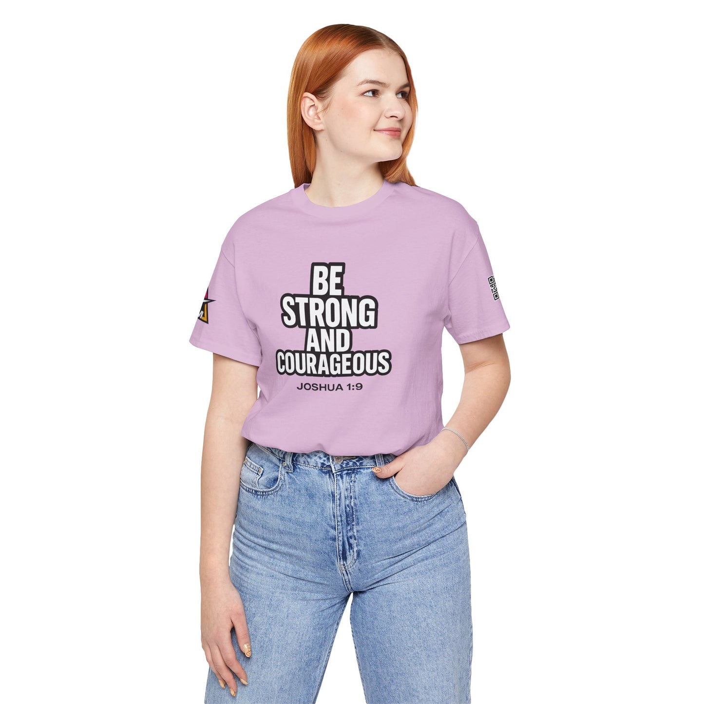 Be Strong and Courageous Graphic T-Shirt | Joshua 1:9 Christian Tee | Faith & Strength Streetwear