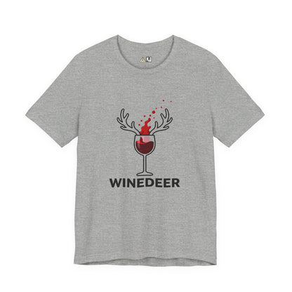 Wine Deer Authority – Unisex Bold Graphic Streetwear Tee