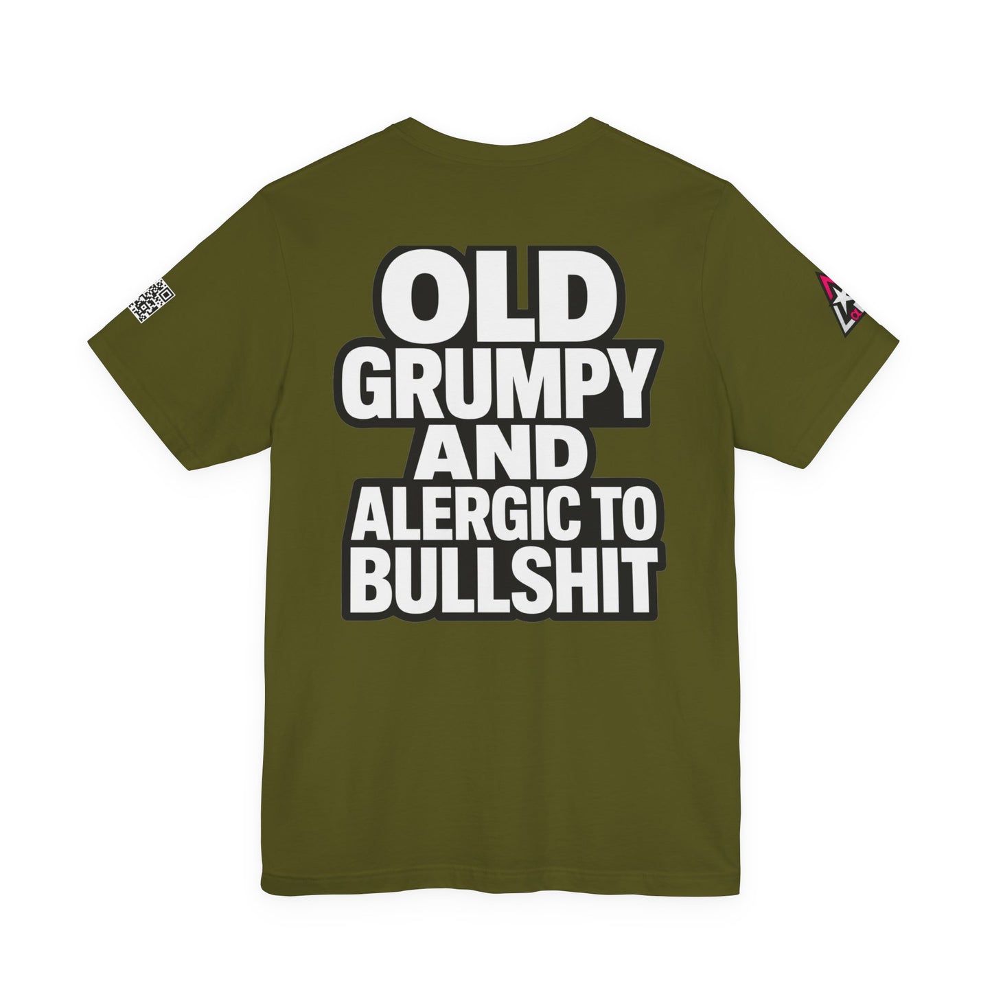 Old Grumpy & Allergic to Bullshit Graphic T-Shirt | Funny Sarcastic Tee