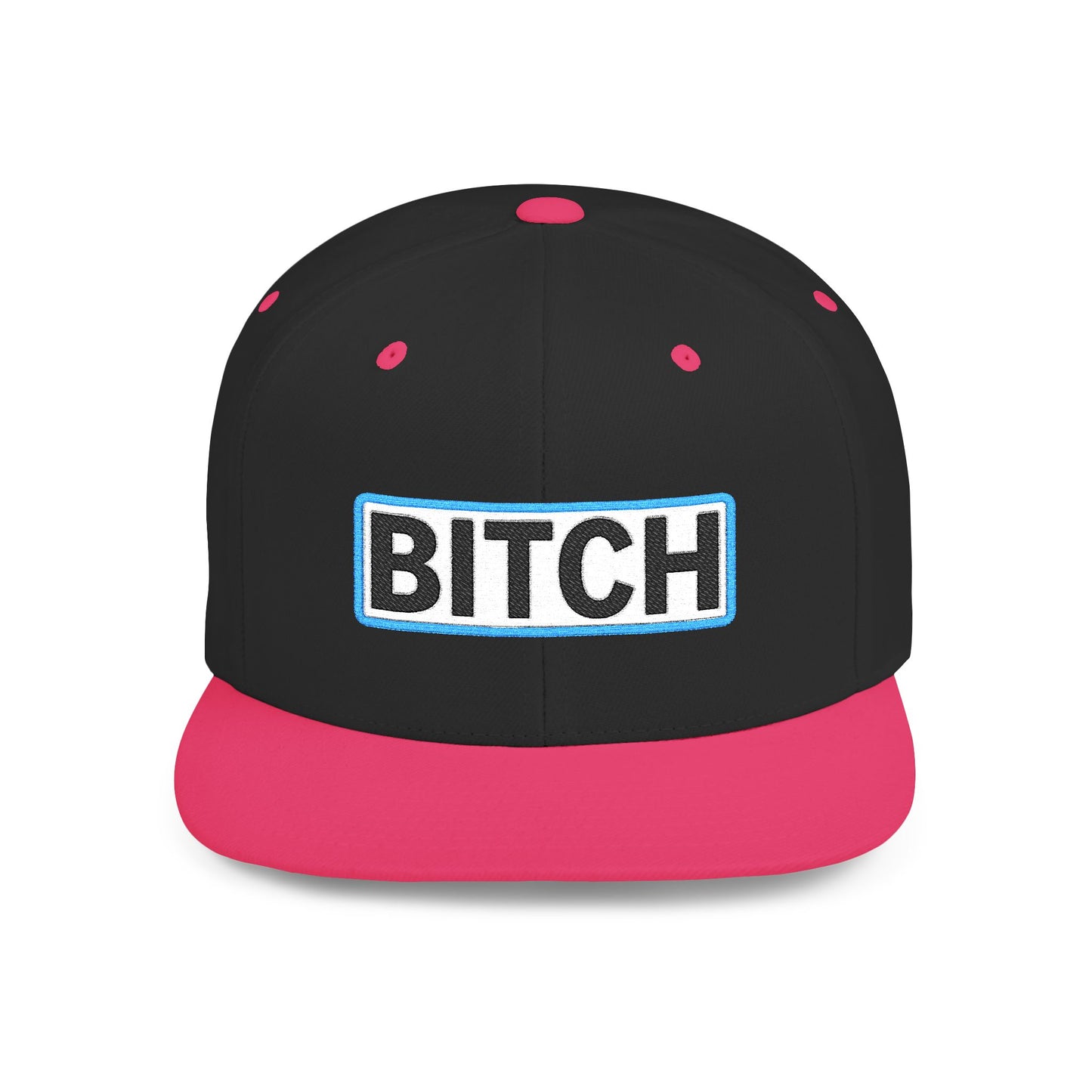 BITCH Embroidered Snapback Hat | Funny Statement Cap | Bold Streetwear Flat Bill | Conversation Starter Gift