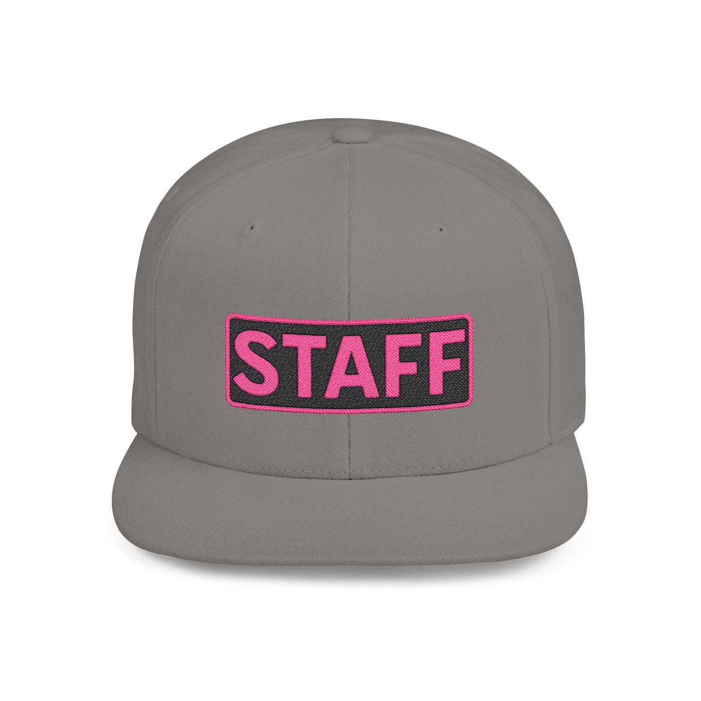 STAFF Embroidered Snapback Hat | Funny Event Crew Cap | Minimalist Streetwear Hat | Festival & Team Uniform Cap