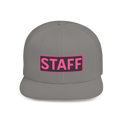 STAFF Embroidered Snapback Hat | Funny Event Crew Cap | Minimalist Streetwear Hat | Festival & Team Uniform Cap
