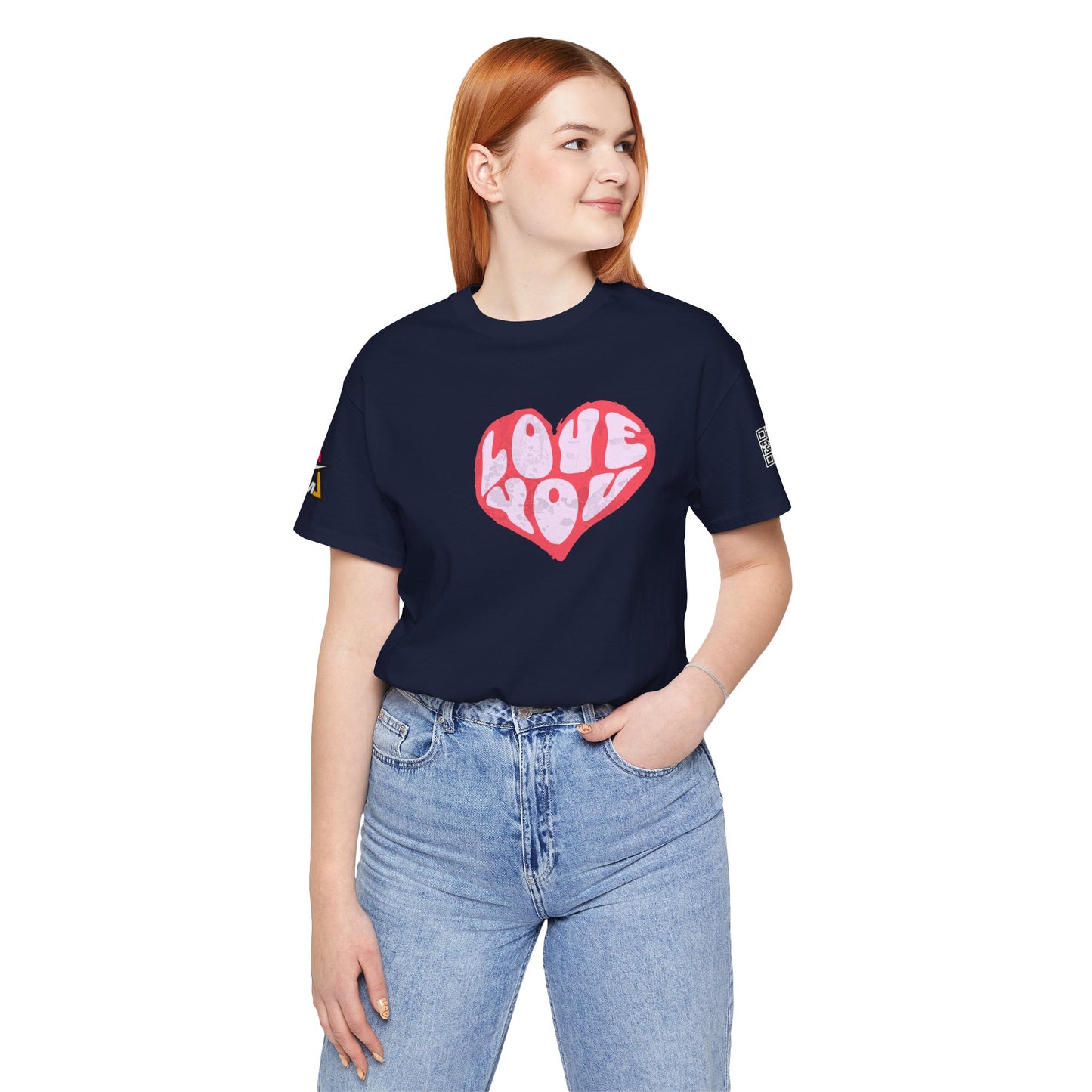 Love You Graphic T-Shirt | Heart Graphic Tee | Cute Retro Streetwear Shirt