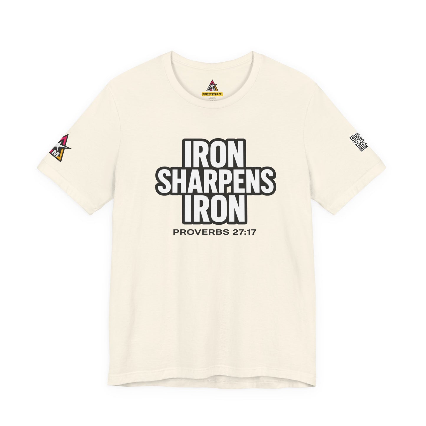 Iron Sharpens Iron Graphic T-Shirt | Proverbs 27:17 Christian Tee | Faith & Strength Streetwear