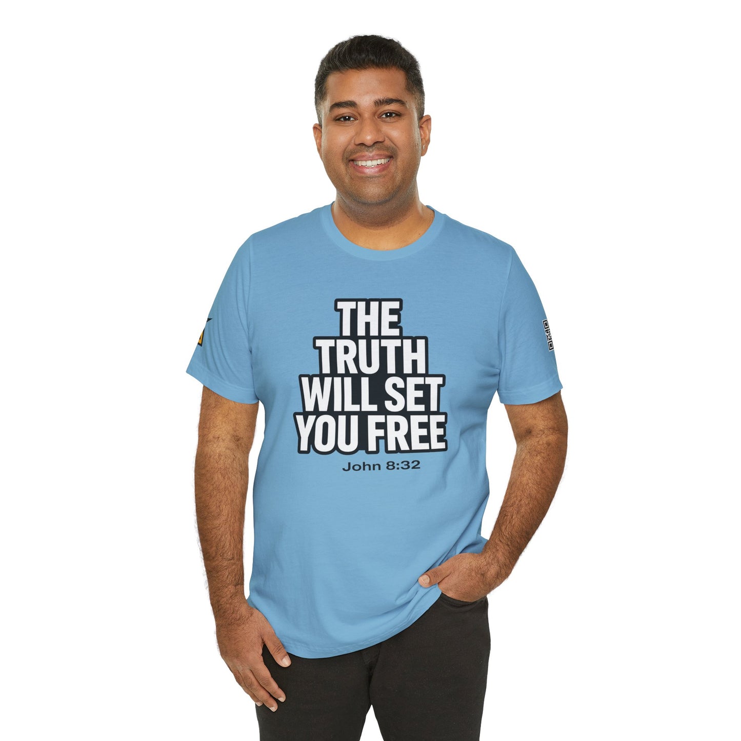 The Truth Will Set You Free Graphic T-Shirt | John 8:32 Bible Verse Tee | Christian Streetwear