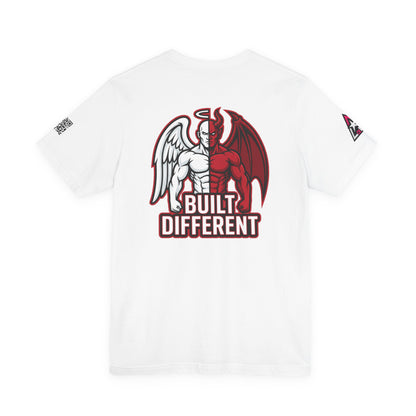 BUILT DIFFERENT Angel & Devil Graphic T-Shirt | Duality Streetwear Tee | Bold Unisex Statement Shirt