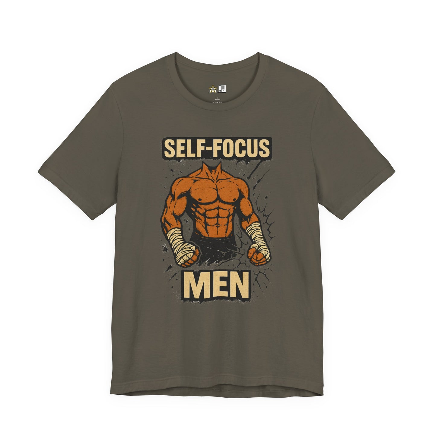 Fighter Self-Focus Men Muscle Power – Unisex Streetwear Graphic Tee