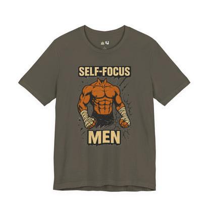 Fighter Self-Focus Men Muscle Power – Unisex Streetwear Graphic Tee