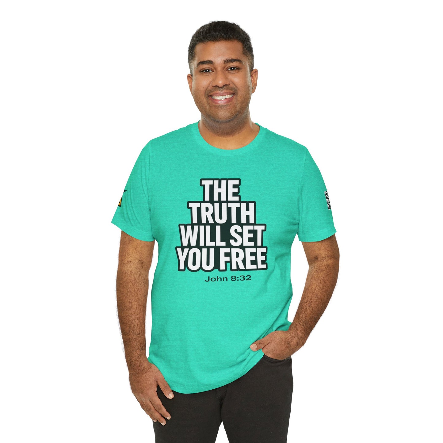 The Truth Will Set You Free Graphic T-Shirt | John 8:32 Bible Verse Tee | Christian Streetwear