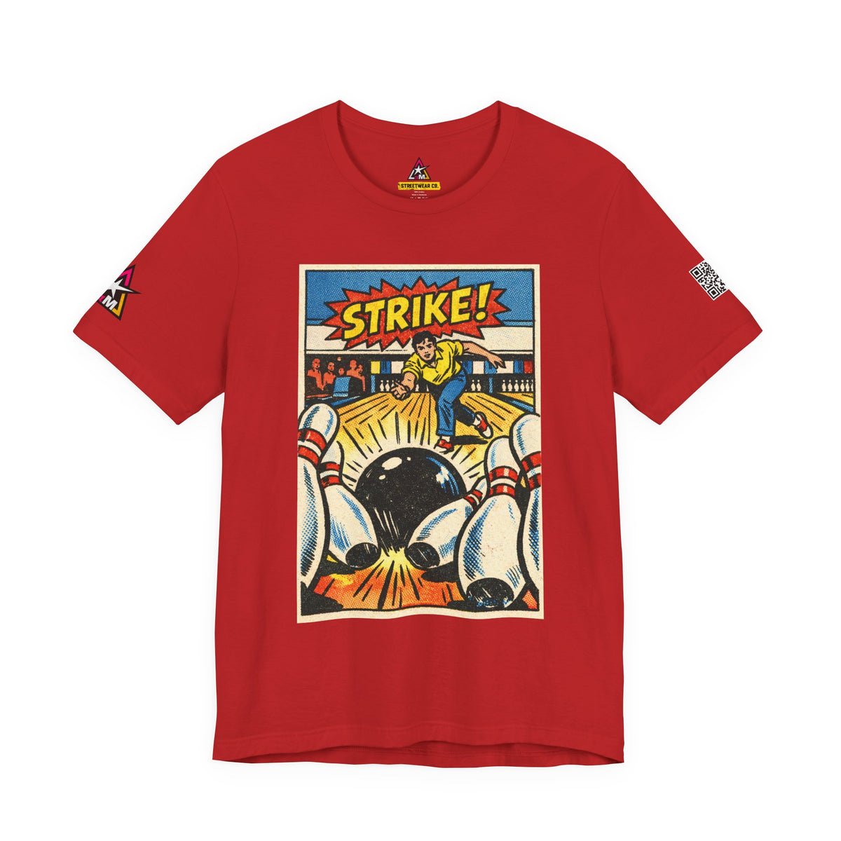 Strike Graphic T-Shirt | Bowling Streetwear Tee | Retro Bowling Shirt  STRIKE.