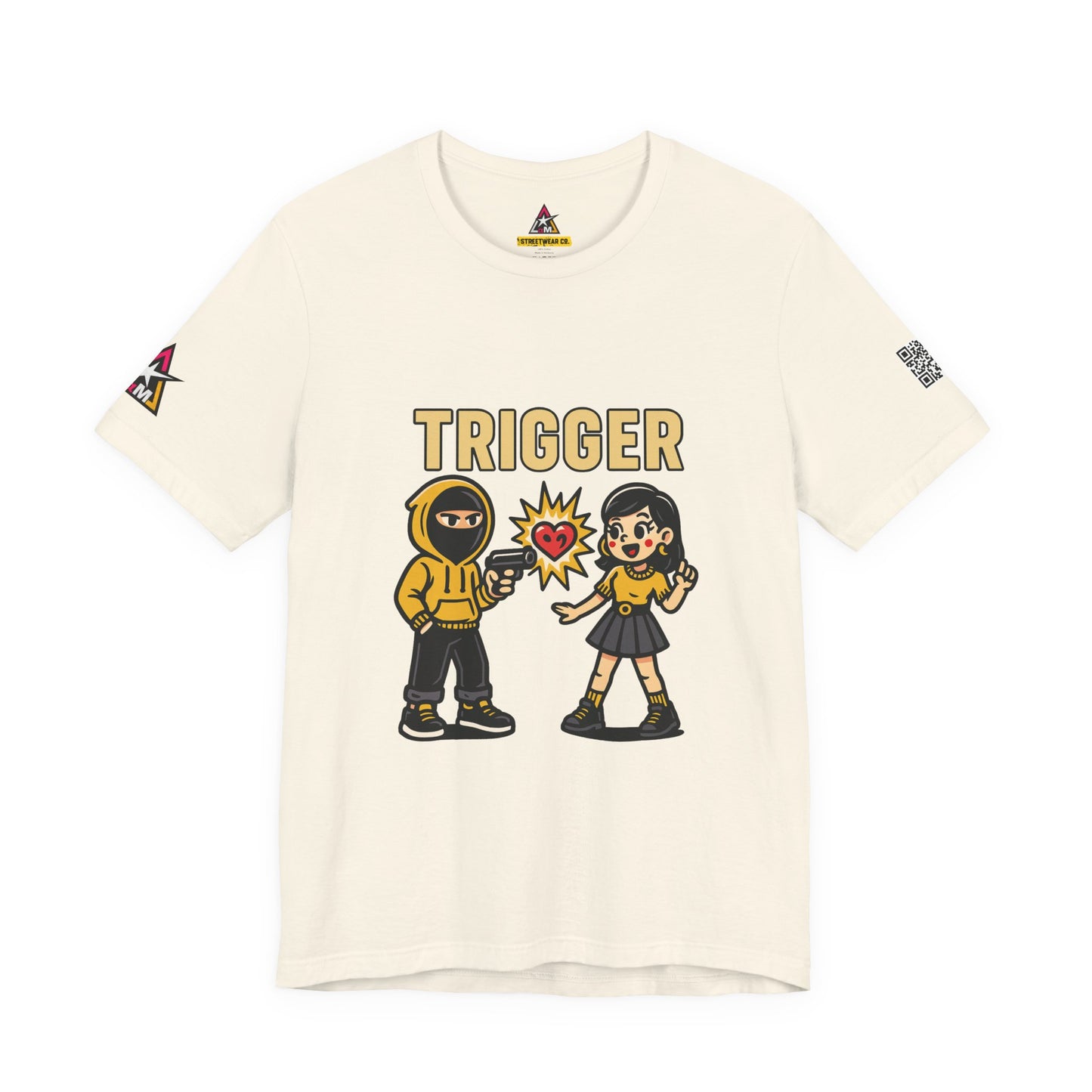 Trigger Graphic T-Shirt | Funny Dating Tee | Toxic Love Streetwear  TRIGGER