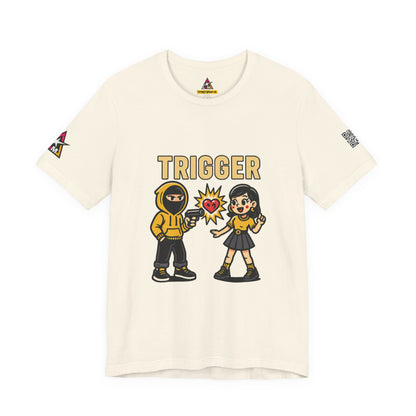Trigger Graphic T-Shirt | Funny Dating Tee | Toxic Love Streetwear  TRIGGER