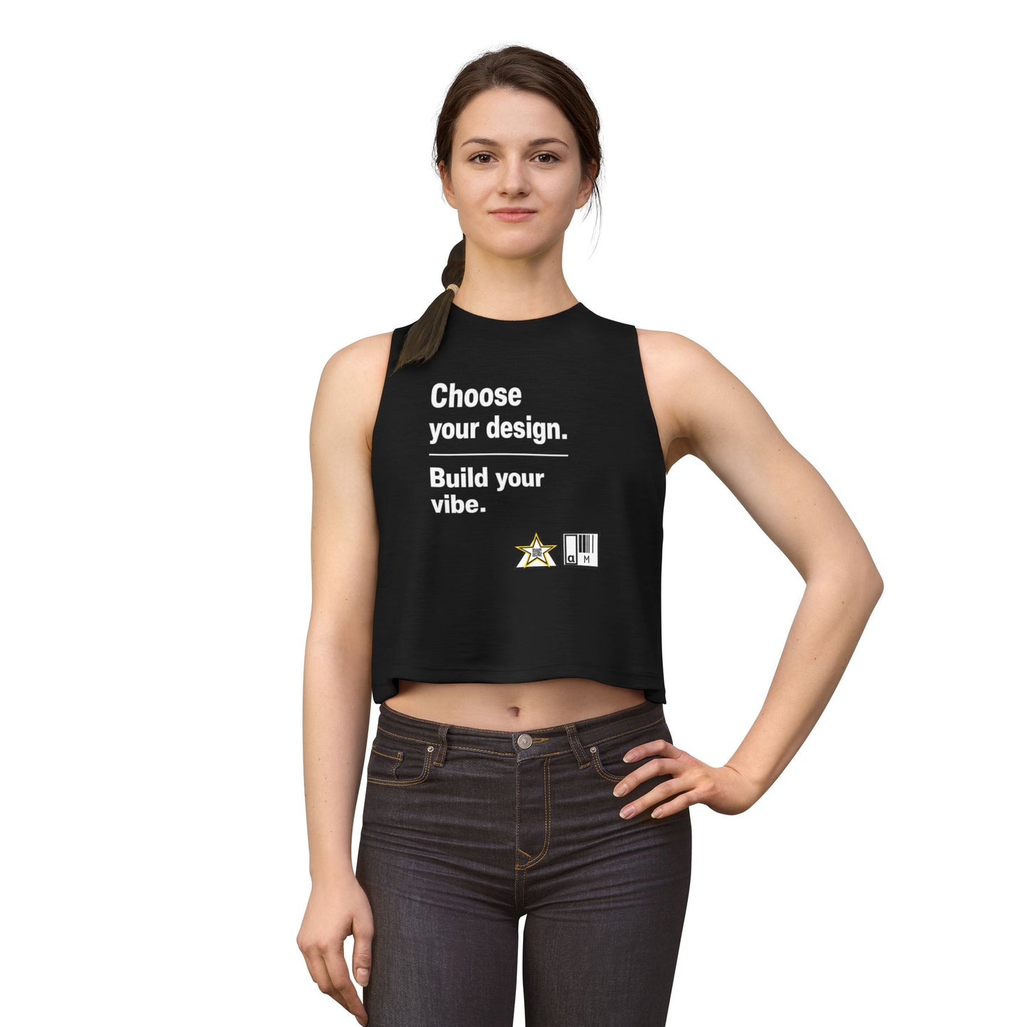 Custom Alpha Crop Top Choose Your Design Build Your Vibe for womens