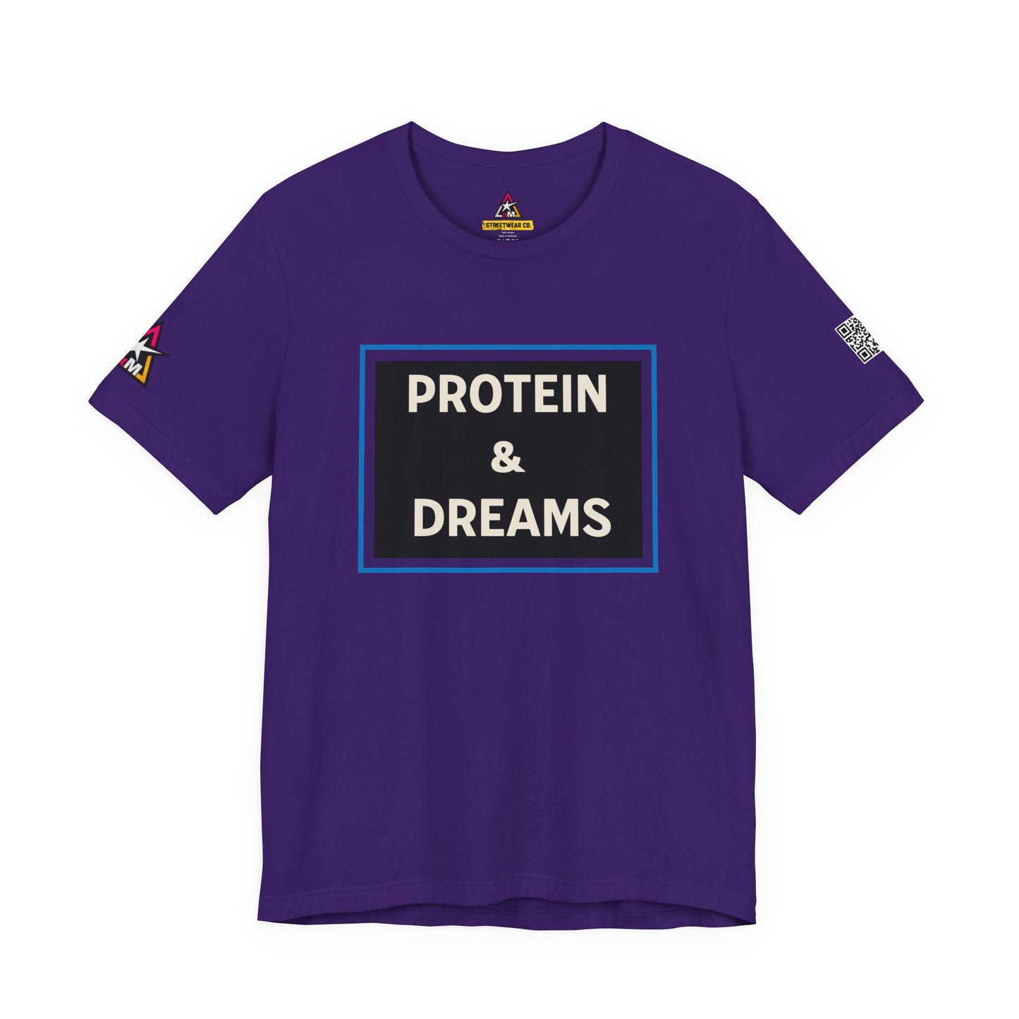 Protein & Dreams Graphic T-Shirt | Fitness Streetwear Tee | Gym Lifestyle Shirt