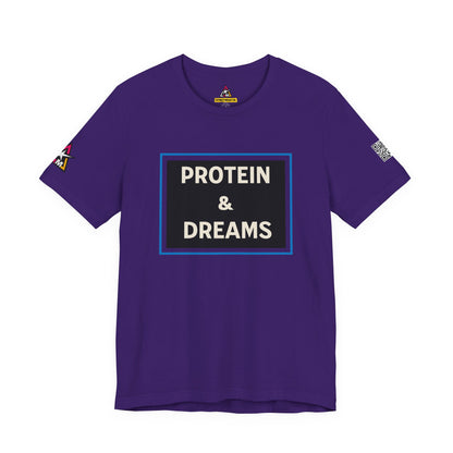 Protein & Dreams Graphic T-Shirt | Fitness Streetwear Tee | Gym Lifestyle Shirt