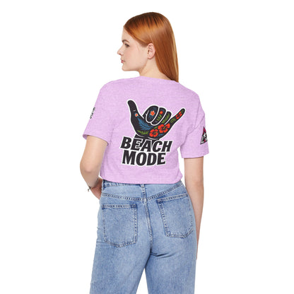 Beach Mode Graphic T-Shirt | Shaka Hand Tropical Tee | Summer Streetwear