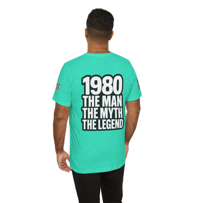 1980 The Man The Myth The Legend Graphic T-Shirt | 1980 Birthday Tee | Vintage Legend Shirt