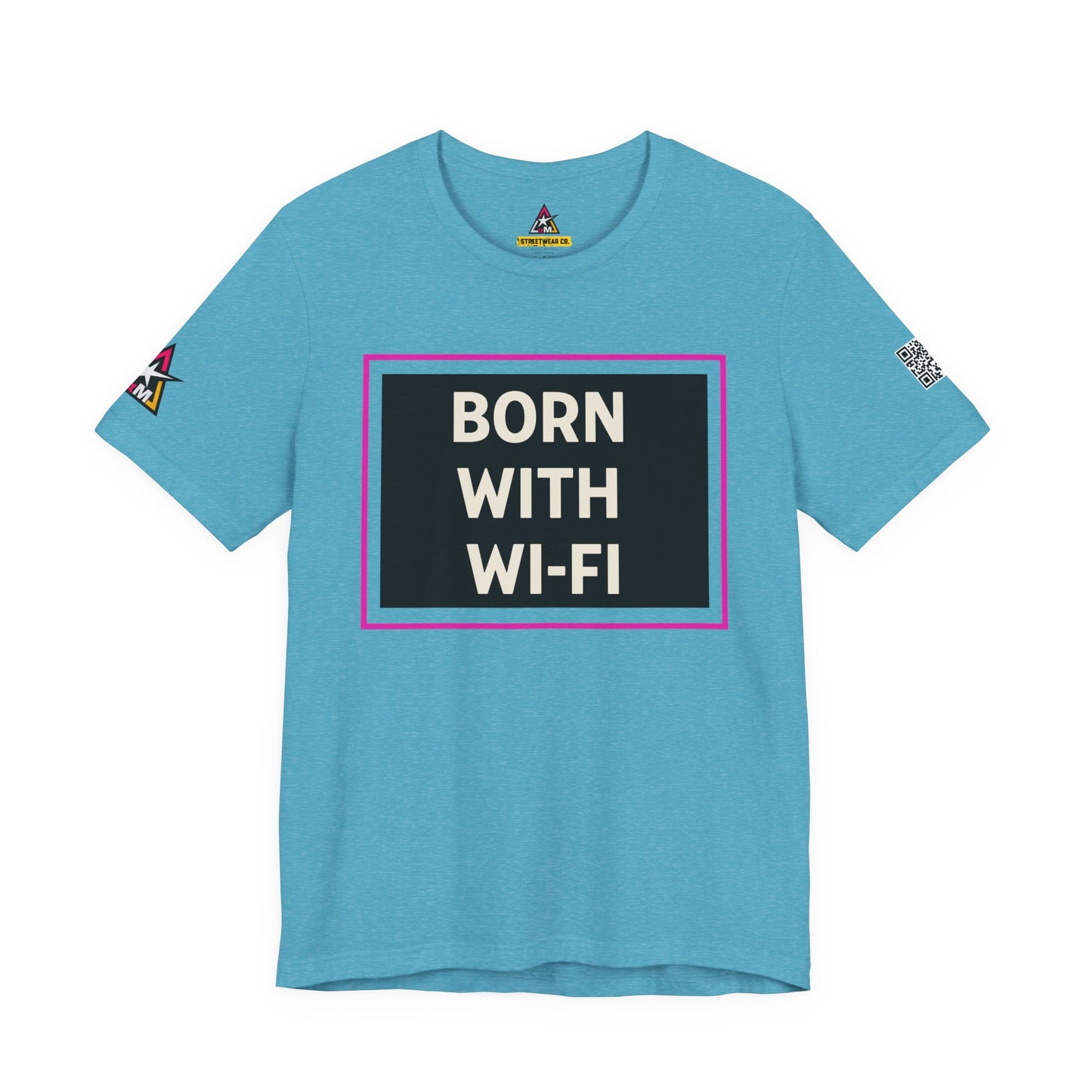 BORN WITH WI-FI | Funny Millennial Graphic Tee | Tech Humor Streetwear