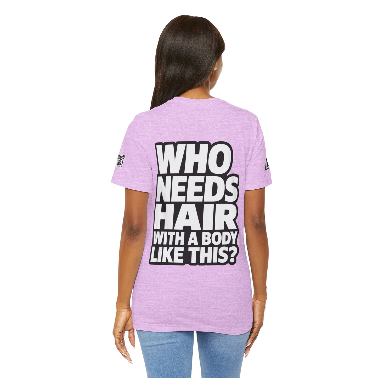 Who Needs Hair With a Body Like This? – Funny Bald Guy Graphic Tee