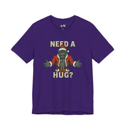 Need a Hug? Gorilla Santa – Unisex Bold Graphic Streetwear Tee