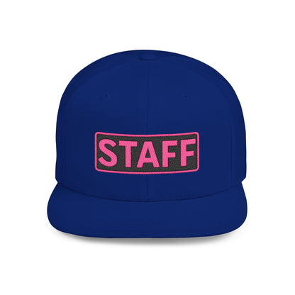 STAFF Embroidered Snapback Hat | Funny Event Crew Cap | Minimalist Streetwear Hat | Festival & Team Uniform Cap