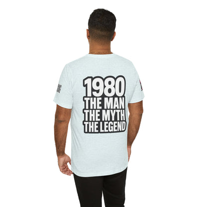1980 The Man The Myth The Legend Graphic T-Shirt | 1980 Birthday Tee | Vintage Legend Shirt