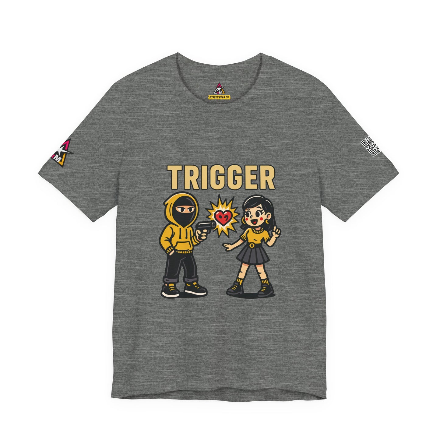 Trigger Graphic T-Shirt | Funny Dating Tee | Toxic Love Streetwear  TRIGGER