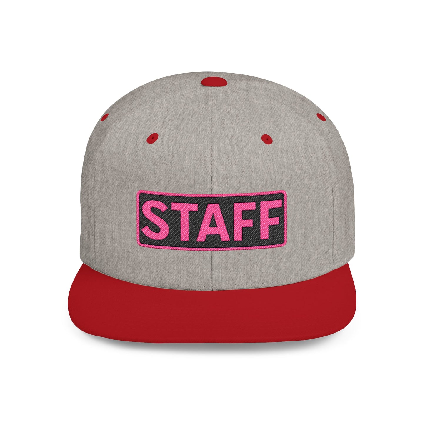 STAFF Embroidered Snapback Hat | Funny Event Crew Cap | Minimalist Streetwear Hat | Festival & Team Uniform Cap