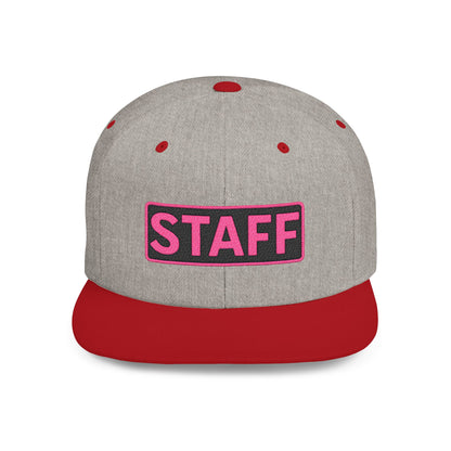 STAFF Embroidered Snapback Hat | Funny Event Crew Cap | Minimalist Streetwear Hat | Festival & Team Uniform Cap