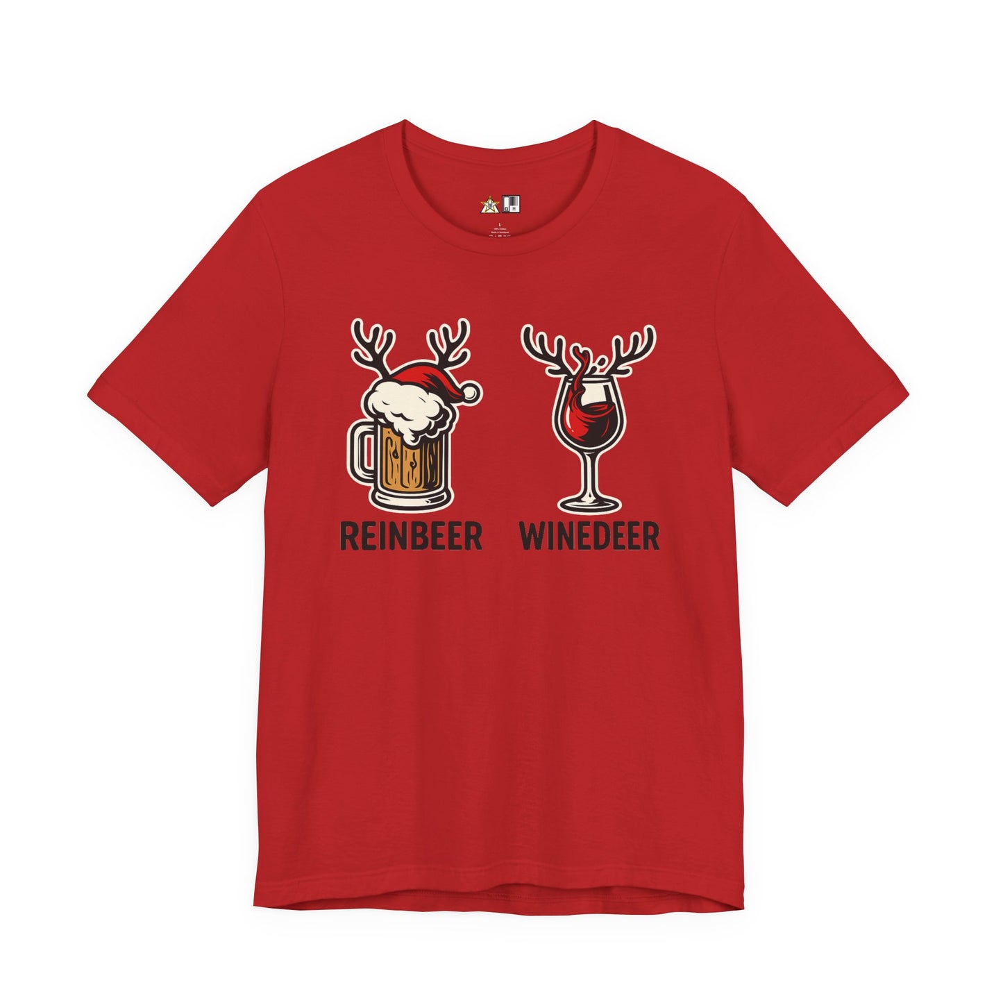 Reinbeer vs Winedeer – Unisex Bold Holiday Graphic Tee