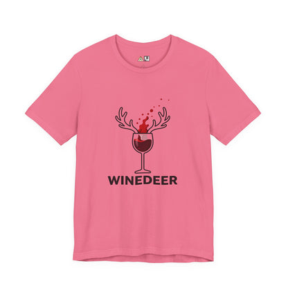 Wine Deer Authority – Unisex Bold Graphic Streetwear Tee
