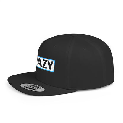 CRAZY Embroidered Snapback Hat | Funny Statement Cap | Bold Streetwear Flat Bill | Conversation Starter Gift
