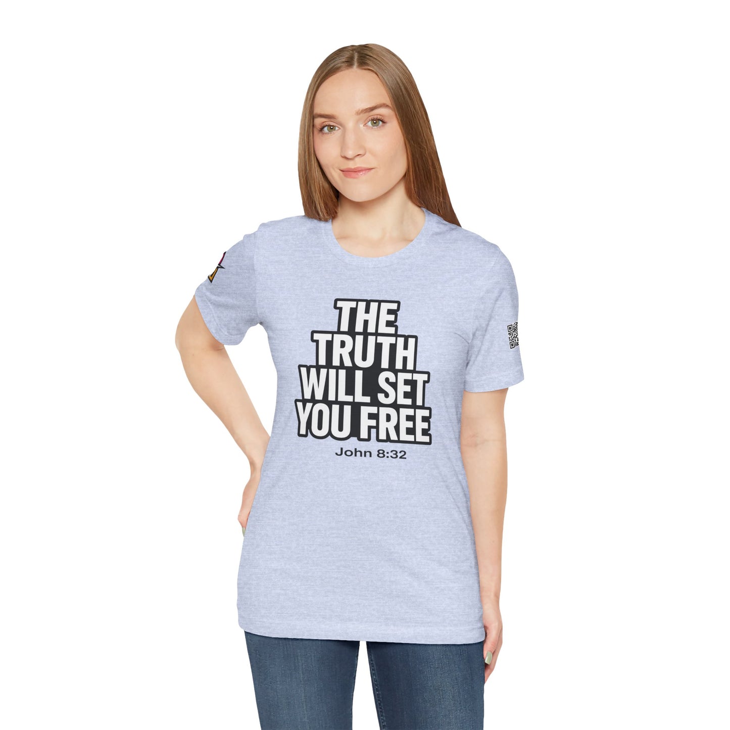 The Truth Will Set You Free Graphic T-Shirt | John 8:32 Christian Tee | Faith Streetwear Shirt