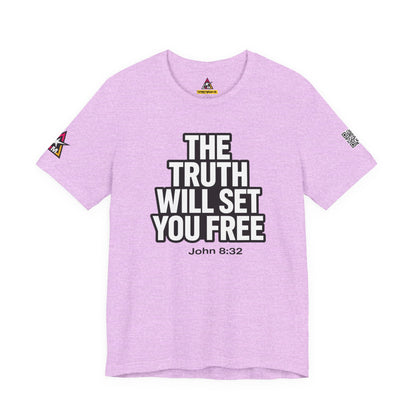 The Truth Will Set You Free Graphic T-Shirt | John 8:32 Bible Verse Tee | Christian Streetwear